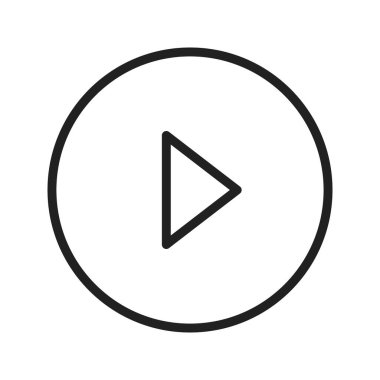 Simge vektör görüntüsünü oynat. Mobil uygulama web uygulaması ve yazdırma ortamı için uygundur.