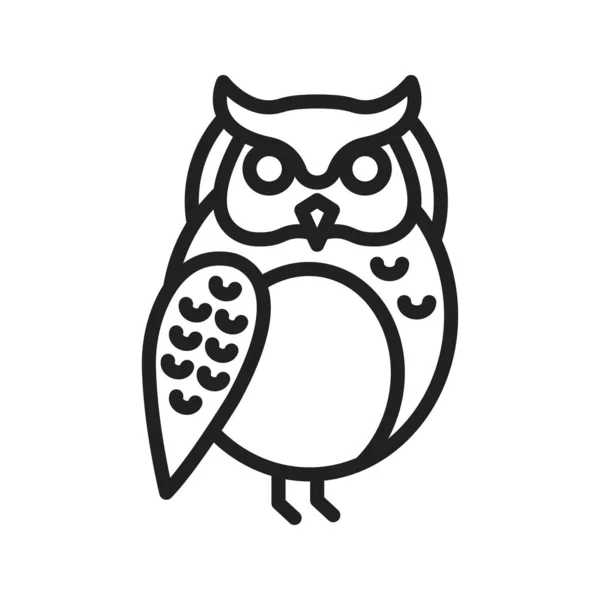 Owl 아이콘 이미지 모바일 애플리케이션 애플리케이션 미디어에 적합하다 — 스톡 벡터