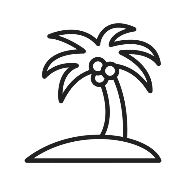 Palm Bomen Pictogram Vector Afbeelding Geschikt Voor Mobiele Applicatie Webapplicatie — Stockvector