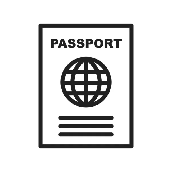 Passport Icon Vector Image Suitable Mobile Application Web Application Print — Stock Vector