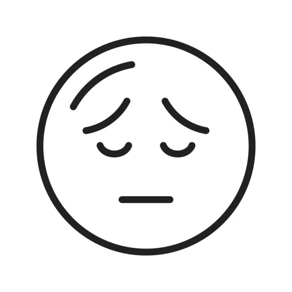 Pensive Face Icon Vektor Image Geeignet Für Mobile Applikationen Und — Stockvektor