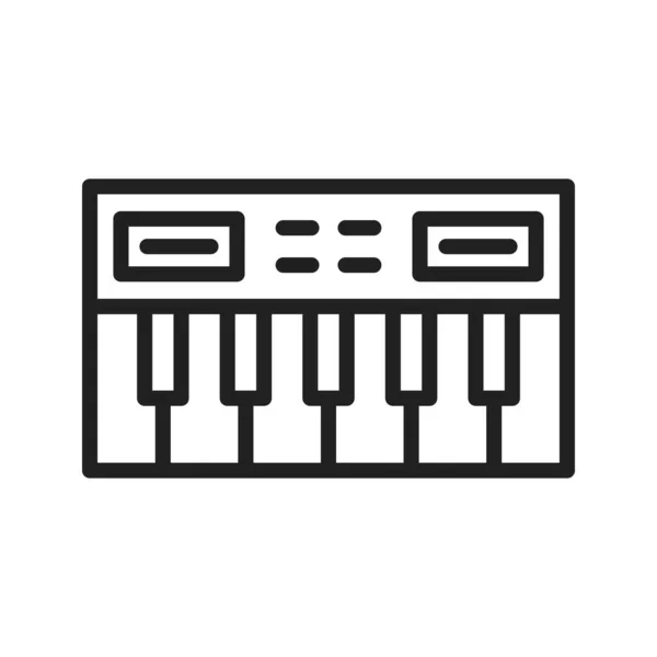 Piano Keyboard Ícone Imagem Vetorial Adequado Para Aplicativos Móveis Aplicação — Vetor de Stock