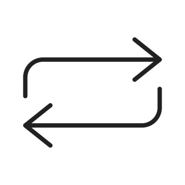 Simge vektör görüntüsünü tekrarla. Mobil uygulama web uygulaması ve yazdırma ortamı için uygundur.