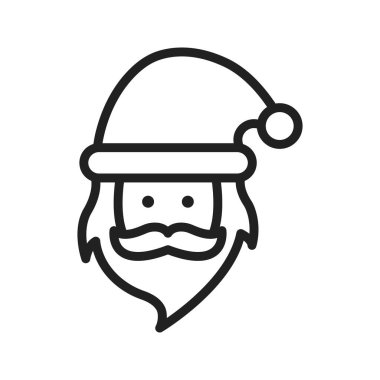 Noel Baba ikonu vektör görüntüsü. Mobil uygulama web uygulaması ve yazdırma ortamı için uygundur.