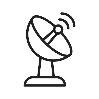 Uydu simgesi vektör görüntüsü. Mobil uygulama web uygulaması ve yazdırma ortamı için uygundur.