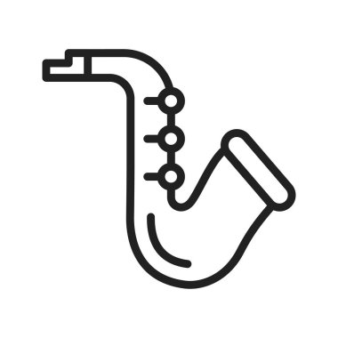 Saksafon ikonu vektör görüntüsü. Mobil uygulama web uygulaması ve yazdırma ortamı için uygundur.