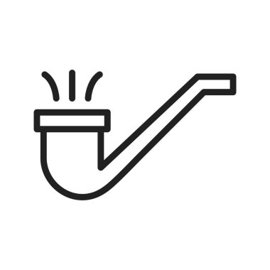 Dumanlı Boru simgesi vektör görüntüsü. Mobil uygulama web uygulaması ve yazdırma ortamı için uygundur.