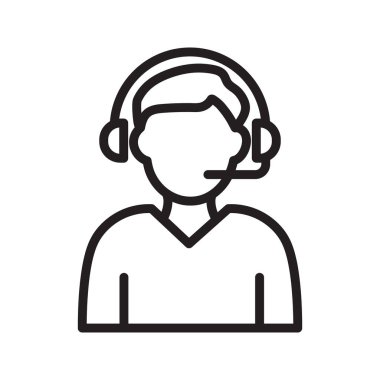 Ajan simgesi vektör resmini destekle. Mobil uygulama web uygulaması ve yazdırma ortamı için uygundur.