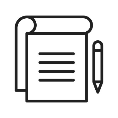 Not simgesi vektör resmi alınıyor. Mobil uygulama web uygulaması ve yazdırma ortamı için uygundur.