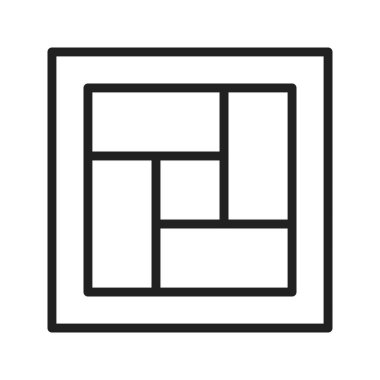 Tatami simgesi vektör görüntüsü. Mobil uygulama web uygulaması ve yazdırma ortamı için uygundur.