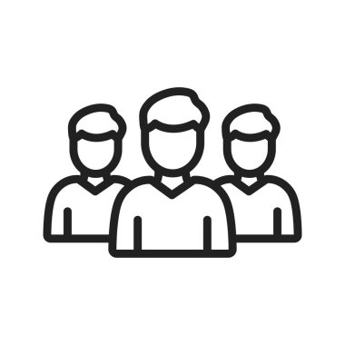 Takım çalışması ikon vektör görüntüsü. Mobil uygulama web uygulaması ve yazdırma ortamı için uygundur.