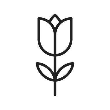 Lale simgesi vektör görüntüsü. Mobil uygulamalar, web uygulamaları ve yazdırma ortamları için elverişli.