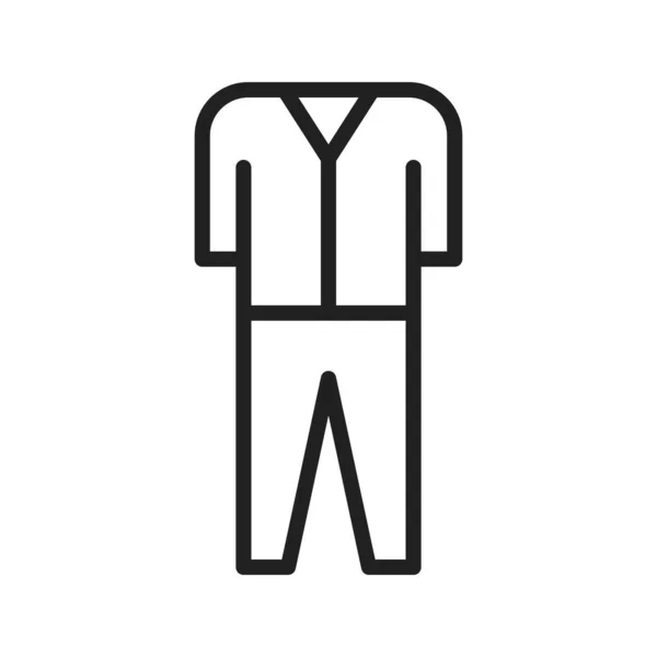 Pyjamas Anzug Symbol Vektor Bild Geeignet Für Mobile Applikationen Und — Stockvektor