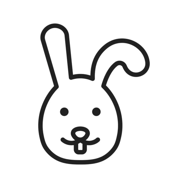 Kaninchengesicht Symbolvektorbild Geeignet Für Mobile Applikationen Und Printmedien — Stockvektor