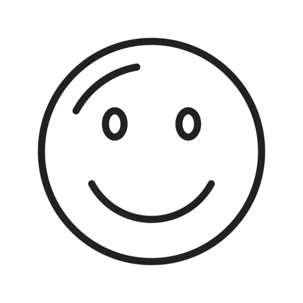 Slightly Smiling Face Icon Vector Image Suitable Mobile Application Web — Stock Vector
