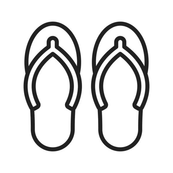 Slippers Icon Vector Image Suitable Mobile Application Web Application Print — Stock Vector