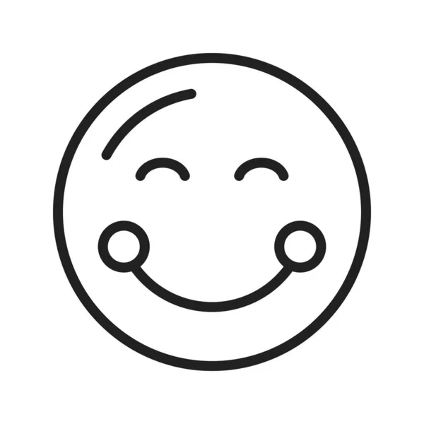 Smiling Face Icon Vector Image Suitable Mobile Application Web Application — Stock Vector