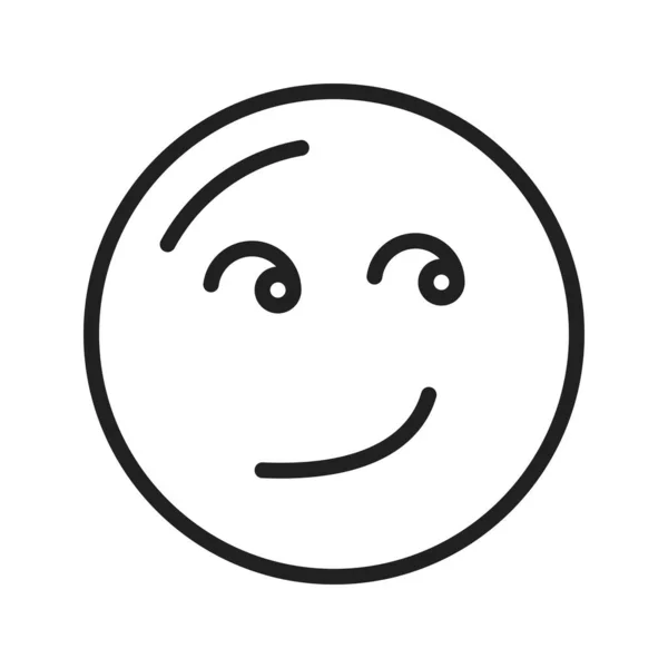 Smirking Face Symbolvektorbild Geeignet Für Mobile Applikationen Und Printmedien — Stockvektor