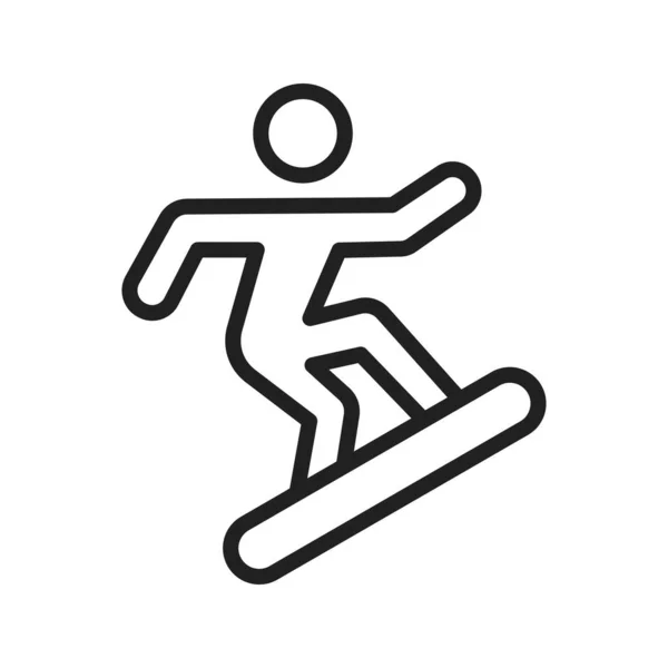 Snowboarder Symbolvektorbild Geeignet Für Mobile Applikationen Und Printmedien — Stockvektor