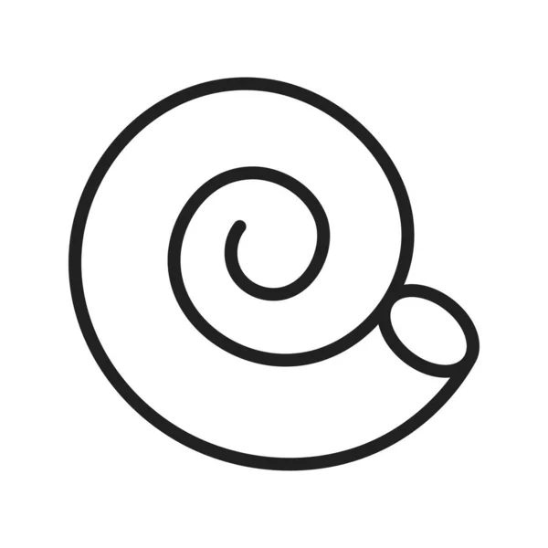 Spiral Shell Ikonen Vektor Bild Lämplig För Mobil Applikation Webbapplikation — Stock vektor