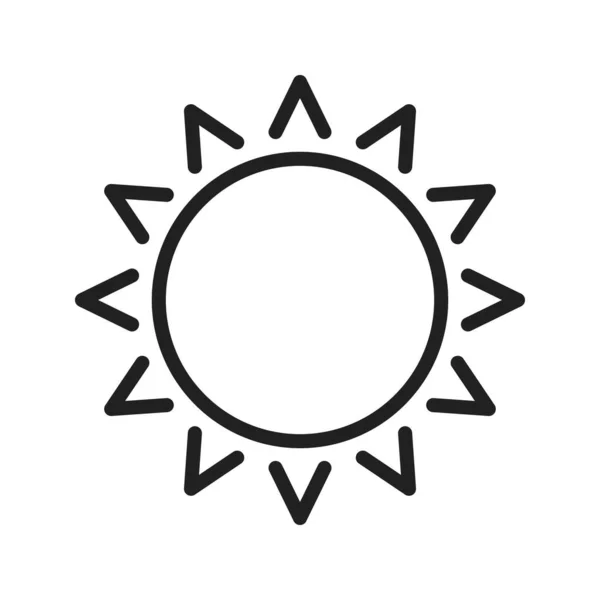 Imagen Vectorial Del Icono Del Sol Adecuado Para Aplicaciones Móviles — Vector de stock