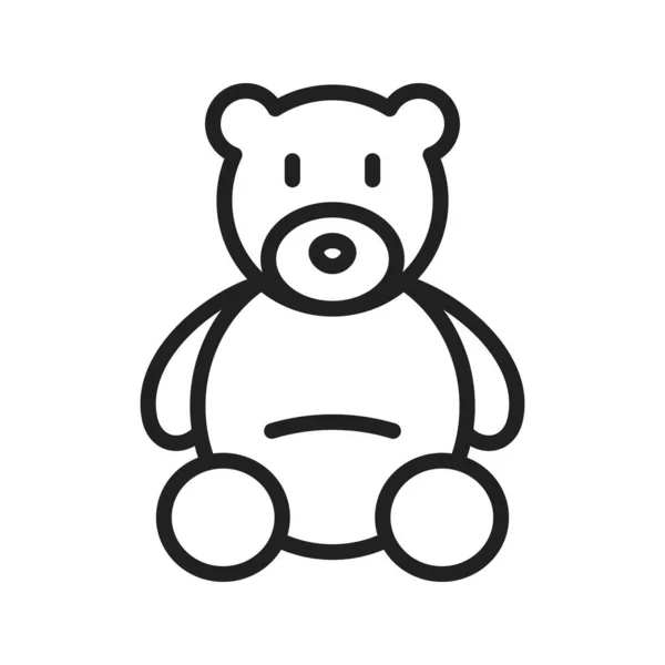 Teddy Bear Ikon Vektor Bild Lämplig För Mobil Applikation Webbapplikation — Stock vektor