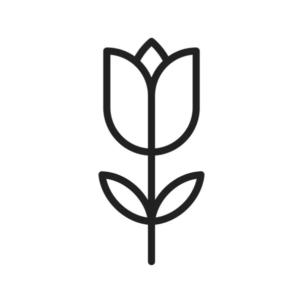 Imagem Vetorial Ícone Tulipa Adequado Para Aplicativos Móveis Aplicativos Web — Vetor de Stock