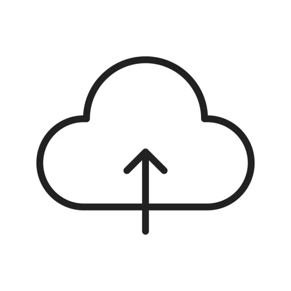 Subir Nube Icono Imagen Vectorial Adecuado Para Aplicaciones Móviles Aplicación — Archivo Imágenes Vectoriales