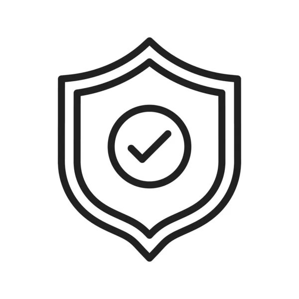 Ověřený Vektorový Obrázek Ikony Ochrana Vhodné Pro Mobilní Aplikace Tisková — Stockový vektor