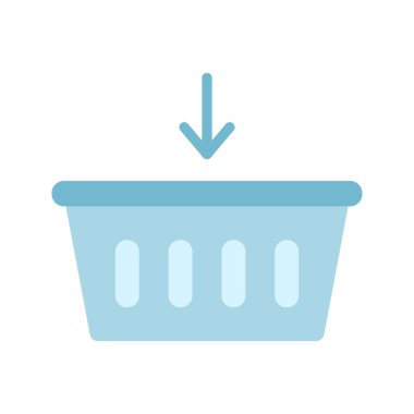 Basket simgesi vektör resmine ekle. Mobil uygulama web uygulaması ve yazdırma ortamı için uygundur.