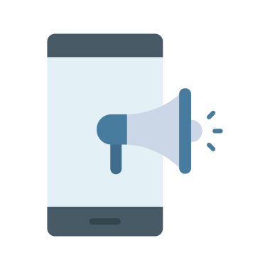 Reklam simgesi vektör resmi. Mobil uygulama web uygulaması ve yazdırma ortamı için uygundur.