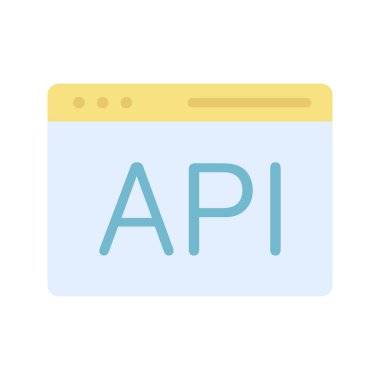 API simge vektör resmi. Mobil uygulama web uygulaması ve yazdırma ortamı için uygundur.