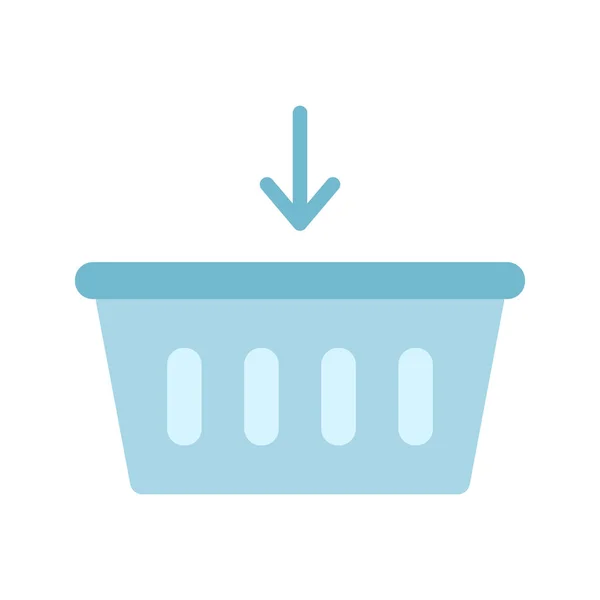 Προσθήκη Στην Διανυσματική Εικόνα Basket Icon Κατάλληλο Για Mobile Application — Διανυσματικό Αρχείο