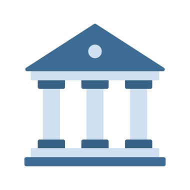 Bank Building ikon vektör görüntüsü. Mobil uygulama web uygulaması ve yazdırma ortamı için uygundur.