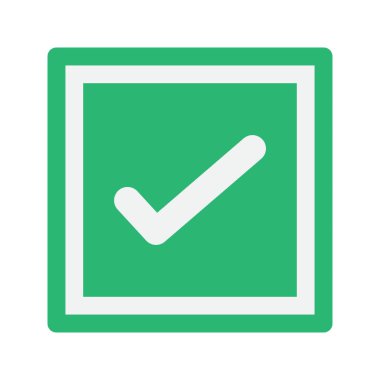 Kutuyu simge vektör resmiyle işaretle. Mobil uygulama web uygulaması ve yazdırma ortamı için uygundur.