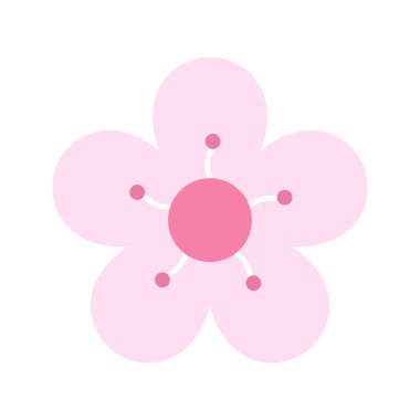 Kiraz çiçeği ikonu vektör görüntüsü. Mobil uygulama web uygulaması ve yazdırma ortamı için uygundur.