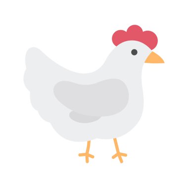 Tavuk ikonu vektör görüntüsü. Mobil uygulama web uygulaması ve yazdırma ortamı için uygundur.