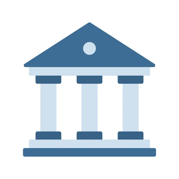 Imagem Vetorial Ícone Edifício Bancário Adequado Para Aplicativos Móveis Aplicação —  Vetores de Stock