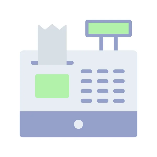Ikona Wektora Bankomatu Nadaje Się Aplikacji Mobilnych Mediów Drukowanych — Wektor stockowy