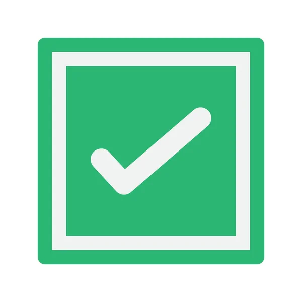 Casilla Verificación Con Imagen Vectorial Icono Verificación Adecuado Para Aplicaciones — Vector de stock