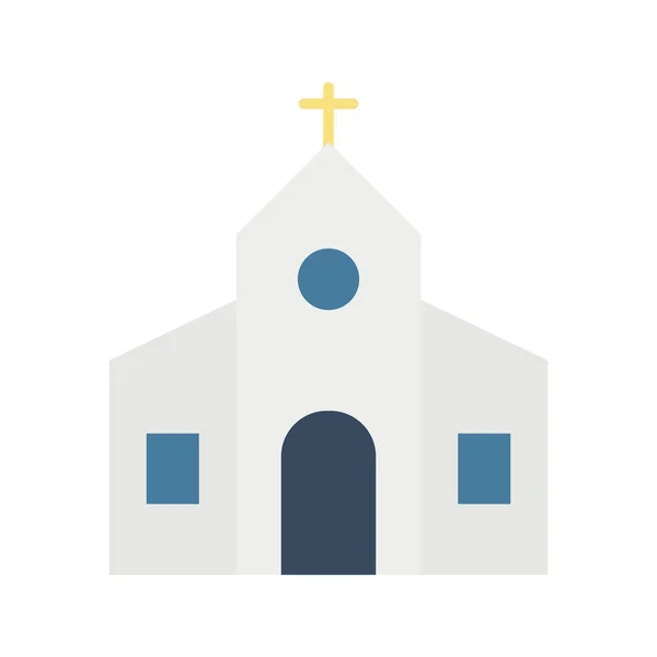 Ikonenvektorbild Der Kirche Geeignet Für Mobile Applikationen Und Printmedien — Stockvektor