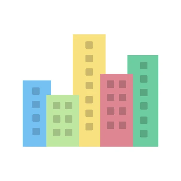 Cityscape Dusk Icon Vector Image Suitable Mobile Application Web Application — Stock Vector