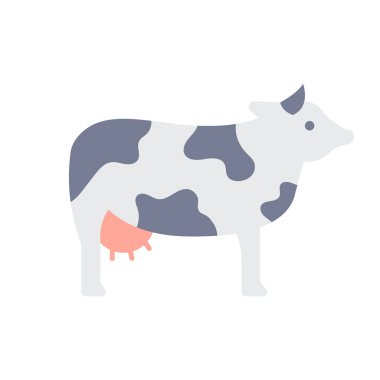İnek simgesi vektör görüntüsü. Mobil uygulama web uygulaması ve yazdırma ortamı için uygundur.
