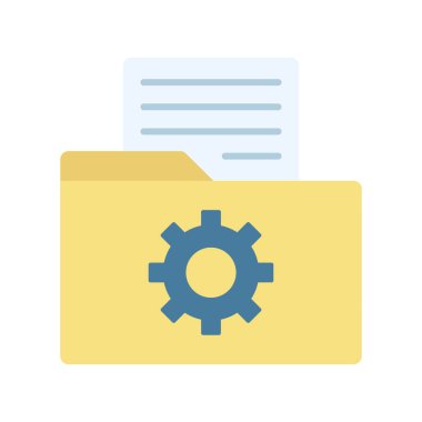 Belge Yönetimi simge vektör görüntüsü. Mobil uygulama web uygulaması ve yazdırma ortamı için uygundur.