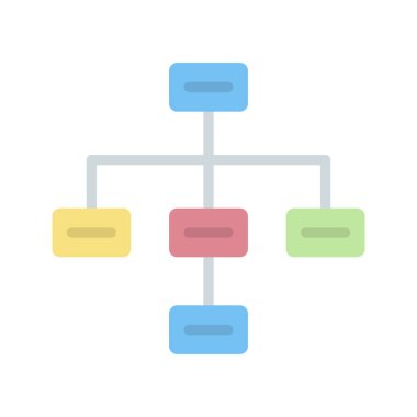 Hiyerarşi simgesi vektör resmini çiz. Mobil uygulama web uygulaması ve yazdırma ortamı için uygundur.