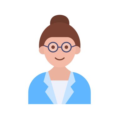 Kadın profesör ikon vektör görüntüsü. Mobil uygulama web uygulaması ve yazdırma ortamı için uygundur.