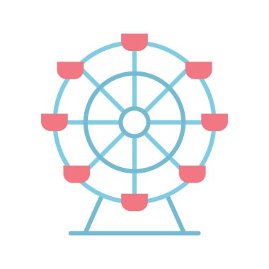 Dönme dolap ikon vektör görüntüsü. Mobil uygulama web uygulaması ve yazdırma ortamı için uygundur.