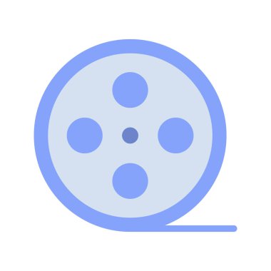 Film makarası ikon vektör resmi. Mobil uygulama web uygulaması ve yazdırma ortamı için uygundur.