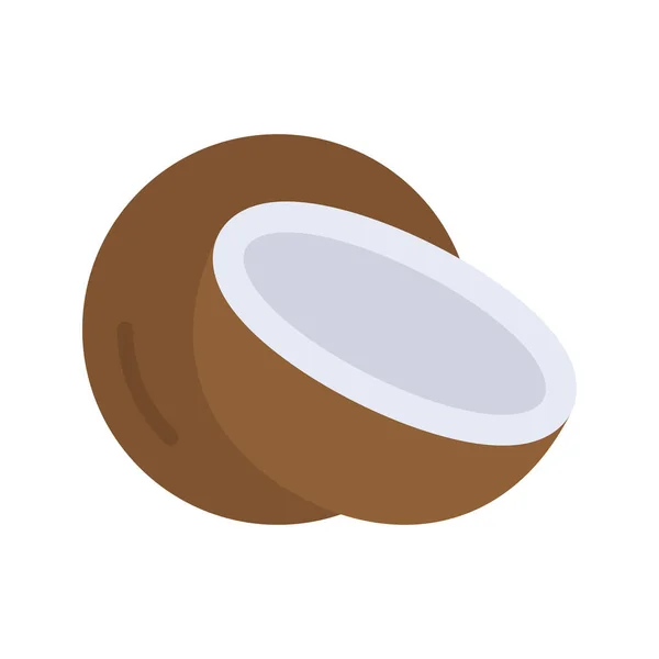 Kokosnuss Symbolvektorbild Geeignet Für Mobile Applikationen Und Printmedien — Stockvektor