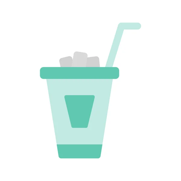 Imagem Vetorial Ícone Bebida Fria Adequado Para Aplicativos Móveis Aplicação — Vetor de Stock